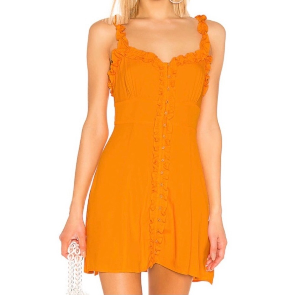 Marigold ruffle mini dress by ASTR the label - S